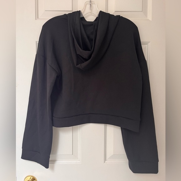 Sage Collective Relaxed Wide Sleeve Crop Hoodie S Black - Picture 6 of 10